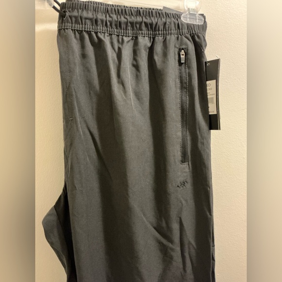 Mens Casual Black Jogger Pants with Zipper Pockets - Picture 8 of 9
